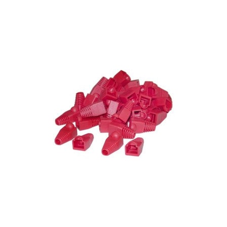Cable Wholesale RJ45 Strain Relief Boots, Red, 50 Pieces Per Bag SR-8P8C-RD